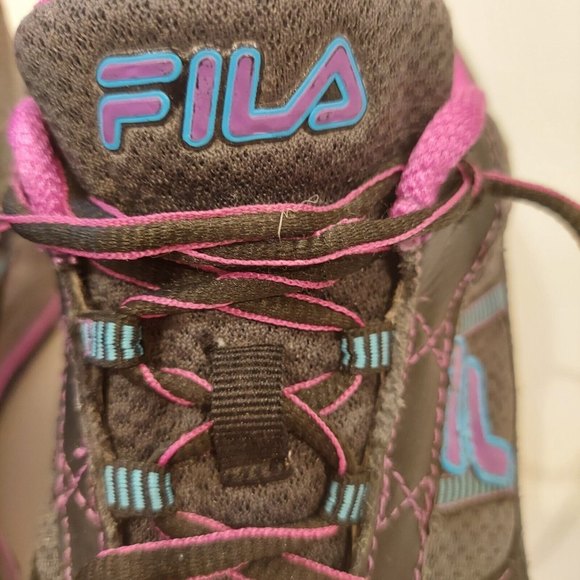 Fila Womens Statique 5SH40095-058 Black Pink Blue Running Shoes Sneakers Size 10 - Picture 9 of 11